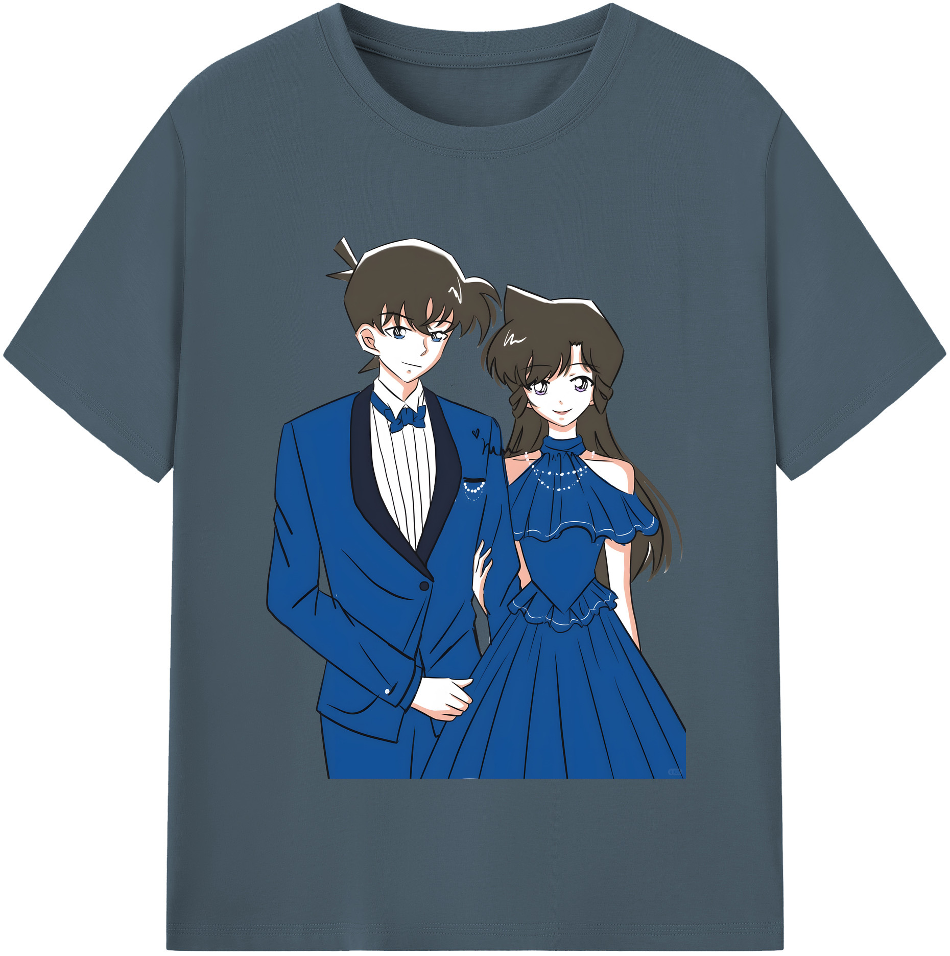 （画像用） 名探偵コナン 江戸川 コナン Detective Conan Conan Edogawa 綿100％半袖Tシャツ（フロントプリント）